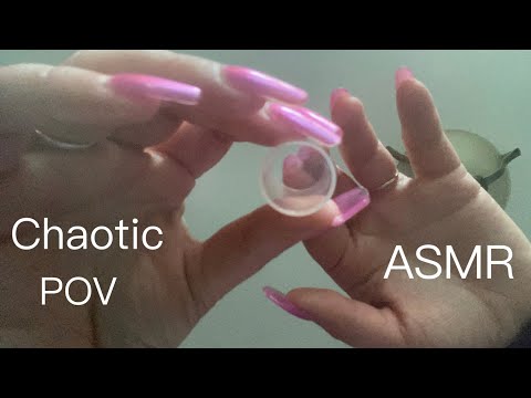 ASMR - Chaotic fast & aggressive tapping/scratching - hand movements - nail tapping - camera tapping