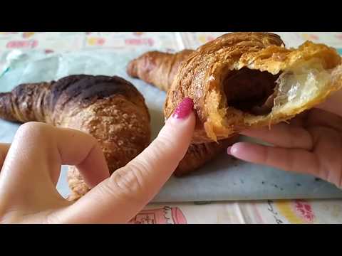ASMR CROISSANT WITH NUTTELA*REAL EATING SOUNDS! 羊角麵包牛角包*RELAXING MUKBANG*ナツラとクロワッサン🥐🥐🥐