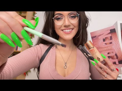 ASMR Doing Your Makeup With New Products 😍 High End Makeup Application On You
