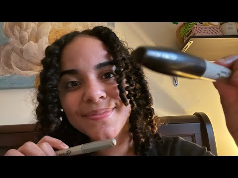 ASMR chaotic 😮drawing on your face!🖌️😄