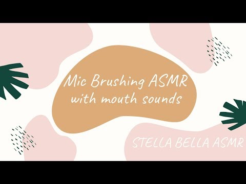 ASMR Mic brushing/Mouth sounds/lipstick sounds