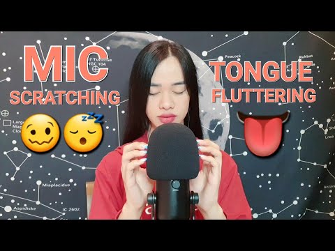 ASMR Mic Scratching with Tongue Fluttering (Layered) 😴
