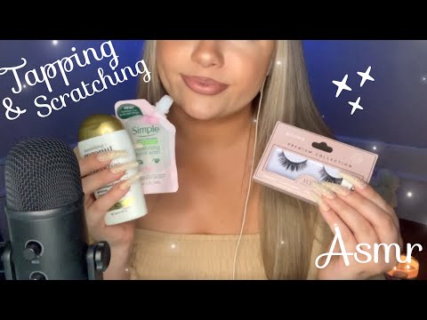 ASMR | Tapping & Scratching on Mini Travel Items (whispered) ⭐️