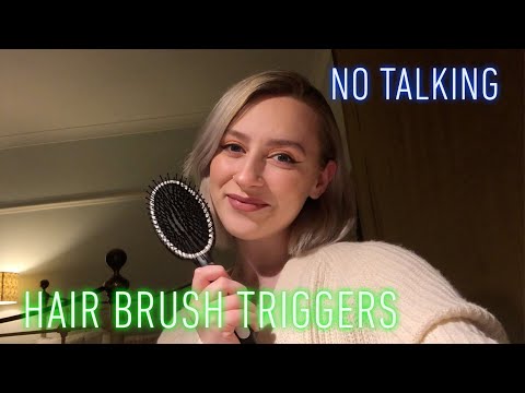 ASMR Hair Brush Sounds| Hair brushing and Tapping (No Talking)