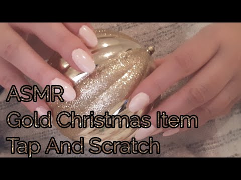 ASMR Gold Christmas Item Tap And Scratch