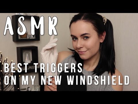 ASMR | АСМР Triggers on my new windshield (Whispering, tapping, gloves sounds)