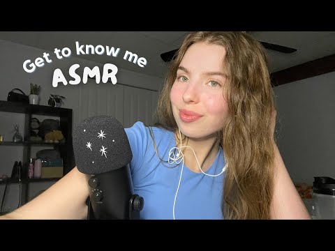ASMR get to know me (Q&A, tapping, whispering)