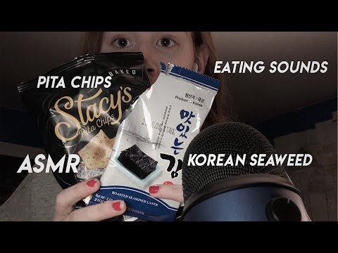 ASMR Eating Seaweed and Pita Chips