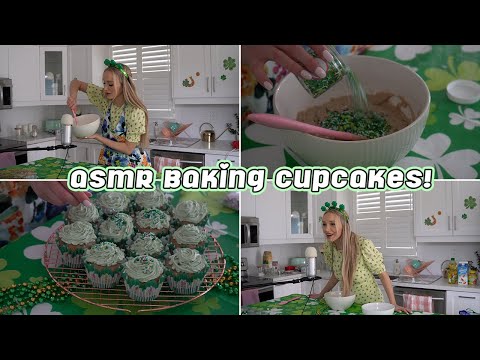 ASMR Baking Cupcakes for St. Pattys!