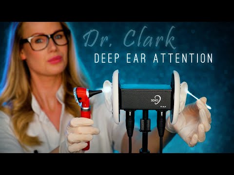 ASMR | 3DIO DEEP EAR ATTENTION | Dr. Clark Ear Exam Role Play  for Sleep | Isabel imagination