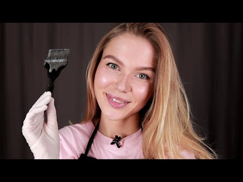 [ASMR] Cutting & Coloring Your Hair.  Hairdresser RP, Personal Attention