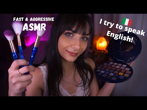 ASMR ✨ Doing your Make Up (Fast & Aggressive, Eng)