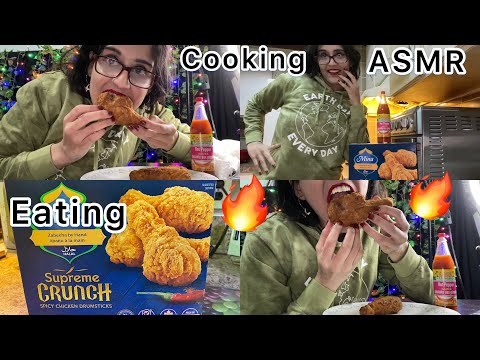 ASMR  Cooking and Eating 💗Chicken 🍗 🍽 (Eating Sounds + Whispering) 👄 👩‍🍳