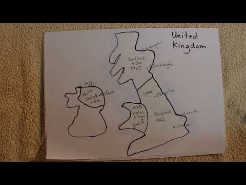 ASMR - Map of United Kingdom - Australian Accent - Chewing Gum & Describing in a Quiet Whisper