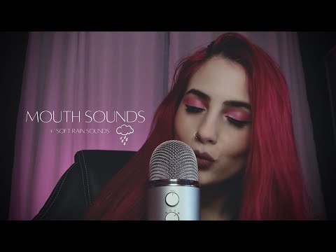ASMR Mouth Sounds (Kisses, Lipgloss Application, Rain Sounds)