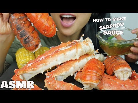 ASMR SEAFOOD BOIL + HOW TO MAKE SEAFOOD SAUCE (EATING SOUNDS) NO TALKING | SAS-ASMR