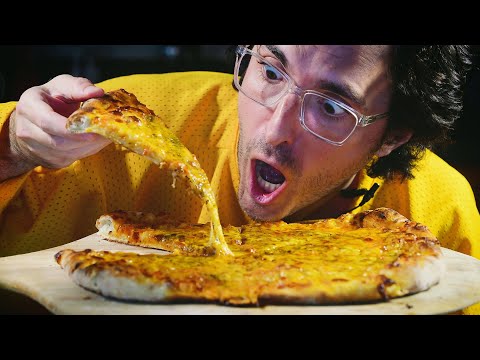 ASMR Eating Cheese Pizza * extra crunchy + spicy * no talking mukbang NOMNOM