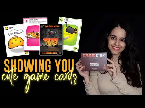 [ASMR] Relaxing Soft spoken session ✨ Showing you game cards: Exploding Kittens game