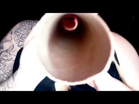 ASMR Mouth sounds through a paper roll and tapping