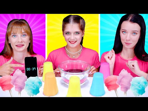 ASMR Most Popular Food Challenge (Cotton Candy Race, Eggs Challenge, Draw and Lick)