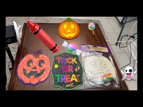 (ASMR) Coloring With Me! #Halloween 🎃🍭🍬🎃🎃