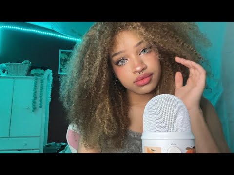 ASMR Mic Triggers🩵 Hand sounds, mic rubbing, gripping, pumping and fluffy cover