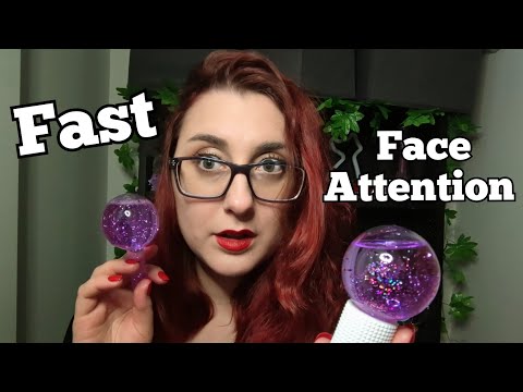 ASMR Fast Personal Attention To Your Face (Spit Painting, Face Tapping +)  pt.3