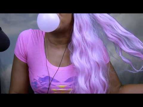 ASMR Gum Chewing Bubble Blowing Playing With My Hair | No Talking