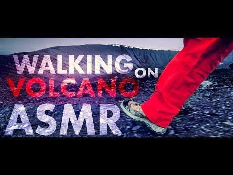 ASMR WALKING on a VOLCANO CRATER (Gravel) 🌋ICELAND NATURE