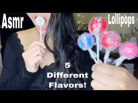 Asmr | FIVE Lollipops + Wet Mouth Sounds | No Talking