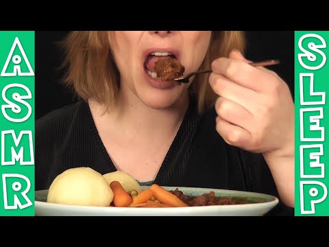ASMR goulash & dumplings eating / mukbang / intense eating & drinking sounds