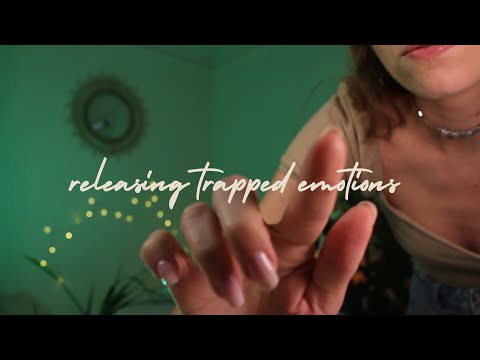 full body ASMR REIKI for emotional balance | releasing trapped emotions | hand movements, crystals