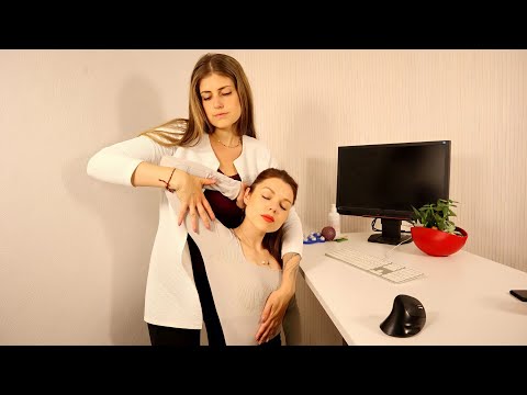 ASMR [Real Person] Medical Exam & Office Massage | Physiotherapie im Büro (Roleplay deutsch/german)