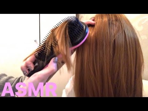 ASMR ~ Hair brushing | Head massage | Hair play | No talking