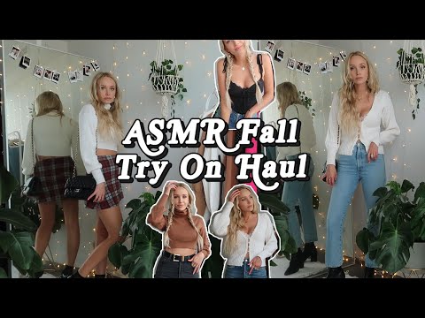 ASMR Aritzia Fall Try On Haul & Styling | whispers, fabric sounds...