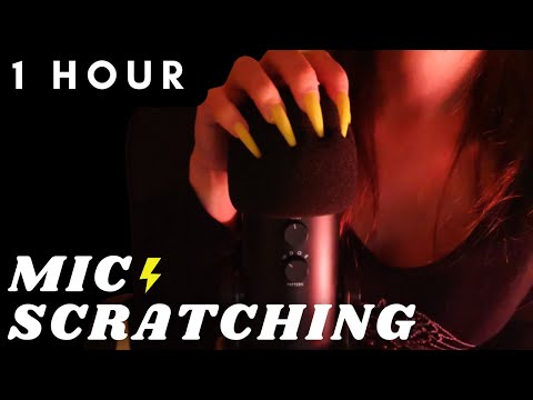 ASMR - [ 1 HOUR ] FAST and AGGRESSIVE SCRATCHING MASSAGE | FOAM Mic Cover | INTENSE Sounds | NO TALK