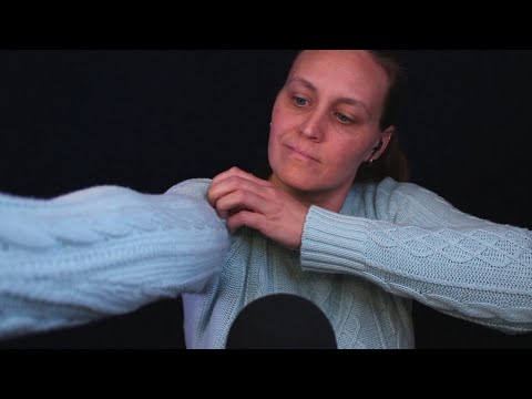 ASMR Fabric Sounds and Clothing Scratching with Hand Movements