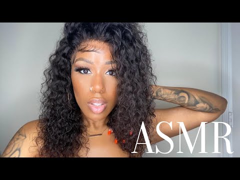 ASMR | Curly Natural Wig Install & Review ft. Arabella Hair