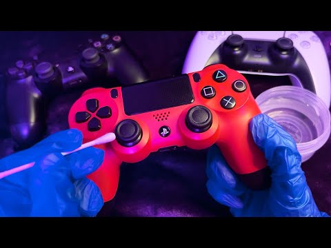 ASMR Cleaning Gaming Controllers (Whispered, Satisfying)