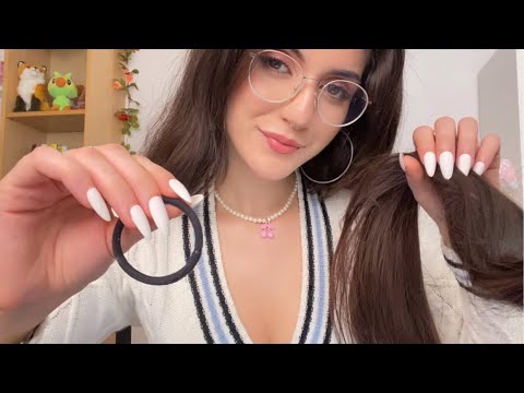 Friend Unties Your Ponytail After School ASMR - Relaxing Personal Attention ASMR