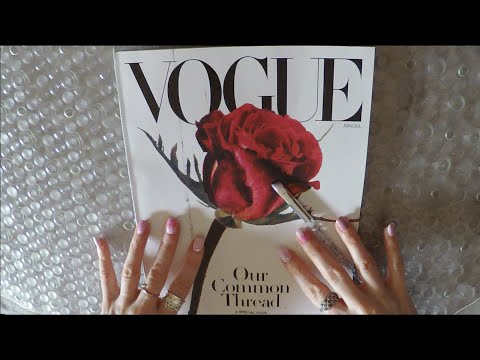 ASMR Intense Gum Chewing Magazine Flip Through | Vogue