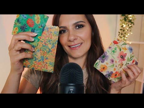 ASMR BEESWAX WRAPS 🐝 Crinkle, Grasping, Sticky Tapping Sounds