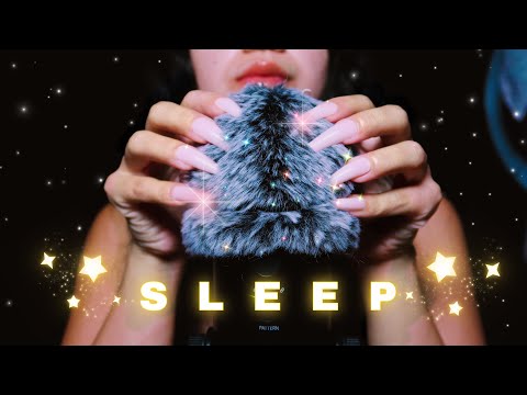 ASMR Deep Ear attention~ Fall Asleep/Relaxation~ Scratching Fluffy Mic with Super Long Nails