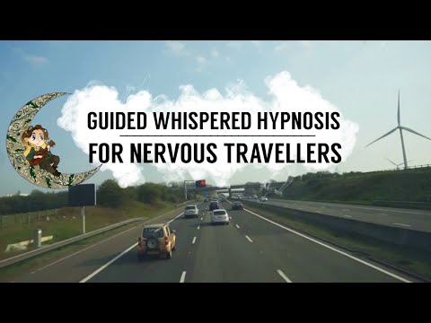 ASMR Guided Whispered Hypnosis for Nervous Travellers | Dark Screen with Driving Visuals [Binaural]