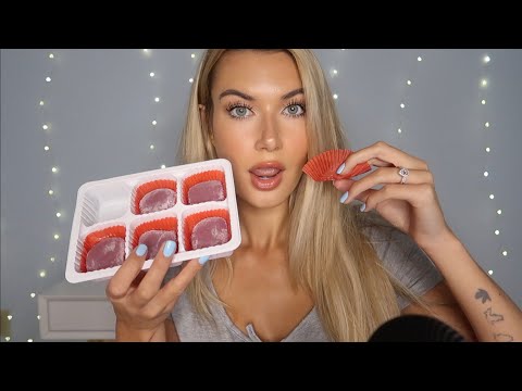 ASMR eating MOCHI BALLS + more