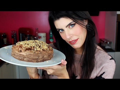 ASMR ita - 🍰 TORTA DI CRÊPES al CIOCCOLATO (Ricetta Rilassante)