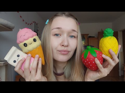 ASMR Squishy Haul! 🍰🍓👾 Whispering, Tapping & Scratching