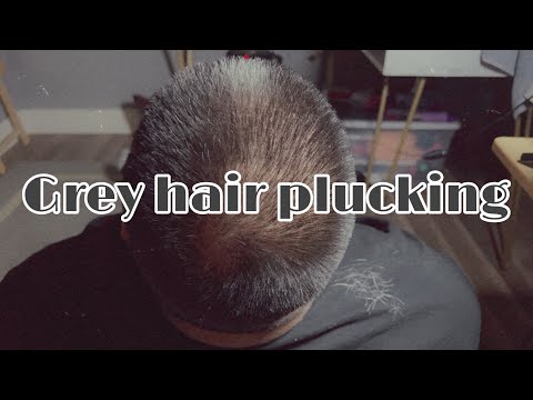 ASMR| Part 3: Plucking my husbands grey hairs 👨🏼‍🦳- no talking
