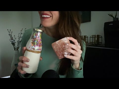 ASMR - Fast Tapping and Scratching on a Salt Candle & Fast Tapping on a bottle - No Talking