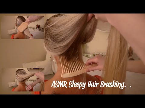ASMR No Talking| Brushing & Playing with my friends hair on a stormy night | Intense Brushing sounds